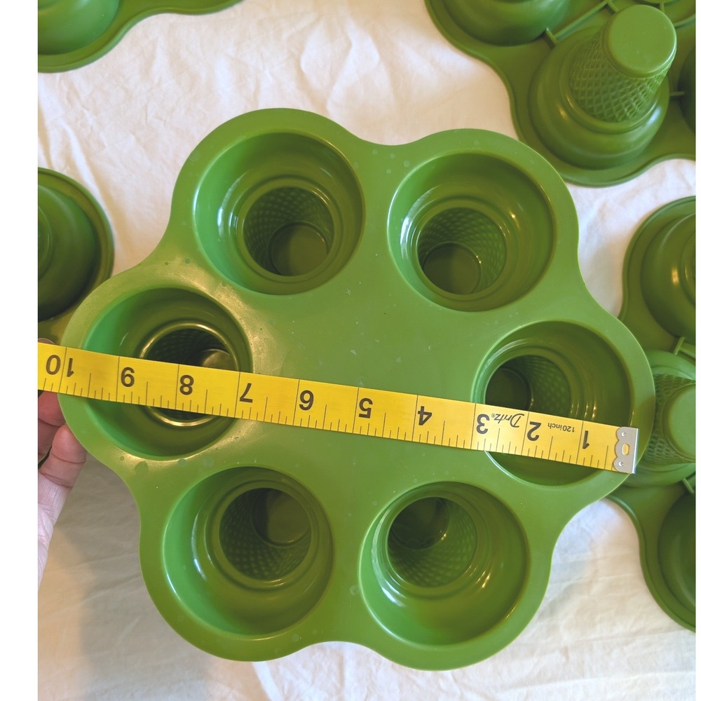 Set of 6 Green Silicone Ice Cream Cone Holder Molds | 36 Total | Dessert Form - Picture 15 of 16